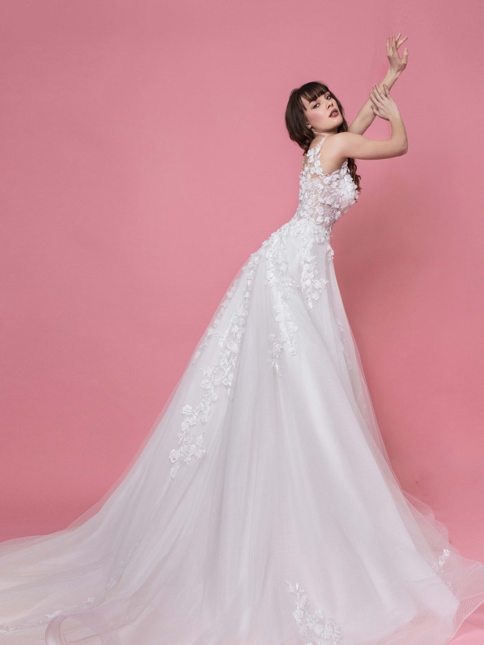 abito da sposa floreale  - E003 